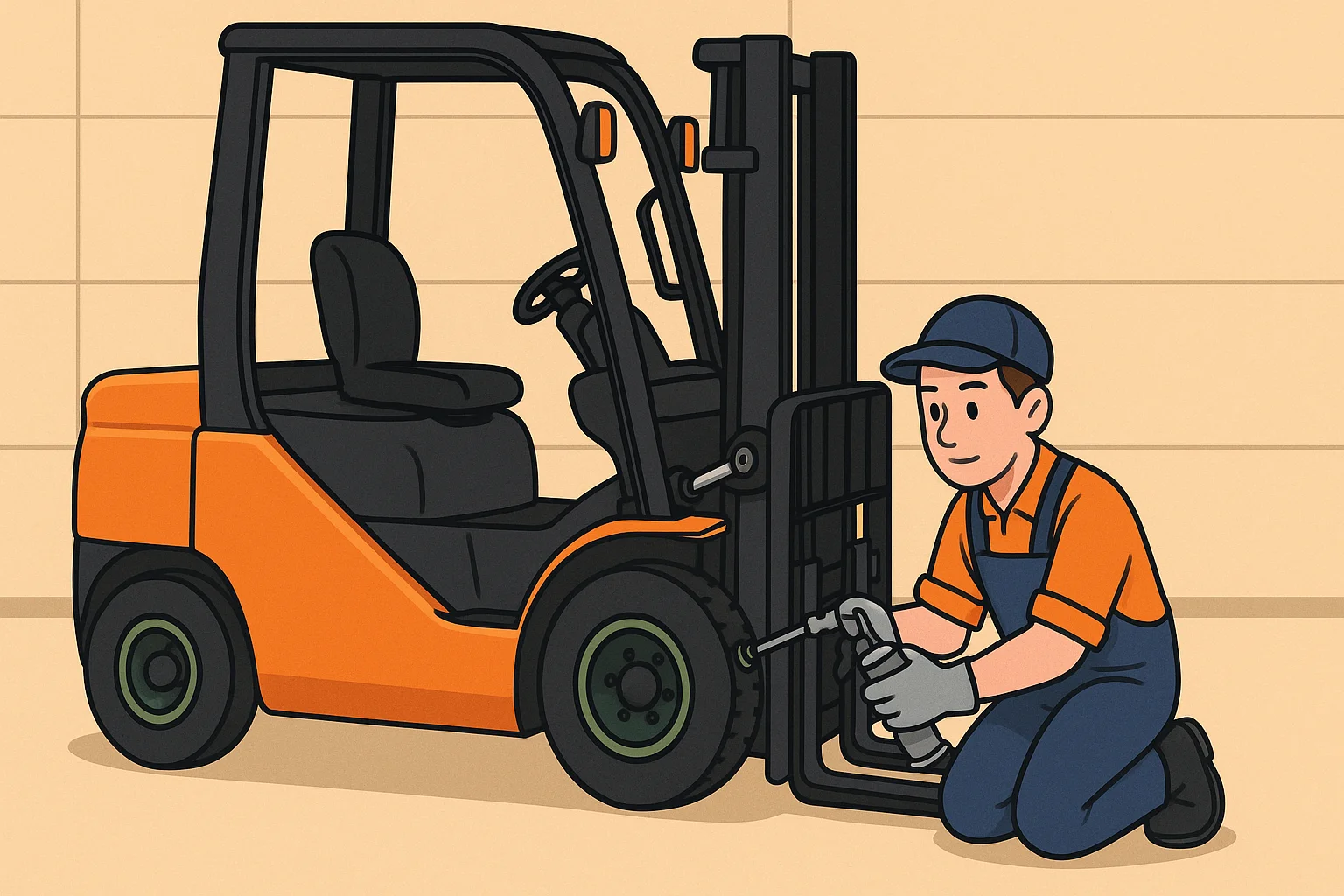 panduan greasing forklift